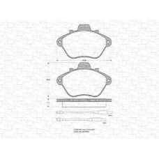 363702160241 MAGNETI MARELLI Комплект тормозных колодок, дисковый тормоз