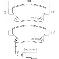 8DB 355 012-781 HELLA Комплект тормозных колодок, дисковый тормоз