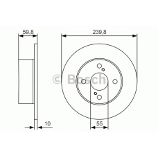 0 986 479 T96 BOSCH Тормозной диск