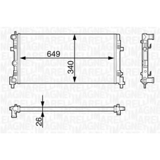 350213127900 MAGNETI MARELLI Радиатор, охлаждение двигателя
