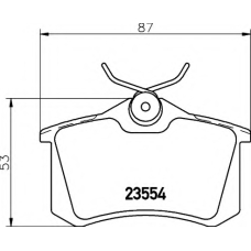 8DB 355 019-911 HELLA Комплект тормозных колодок, дисковый тормоз