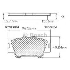 F 03B 150 173 BOSCH Комплект тормозных колодок, дисковый тормоз