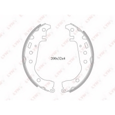 BS7501 LYNX Bs7501 барабанные тормозные колодки lynx