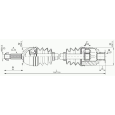 DRS6166.00 OPEN PARTS Приводной вал