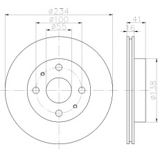 8DD 355 110-701 HELLA PAGID Тормозной диск