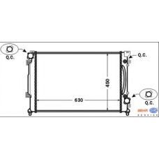 8MK 376 766-231 HELLA Радиатор, охлаждение двигателя