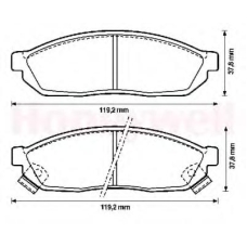 572251B BENDIX Комплект тормозных колодок, дисковый тормоз