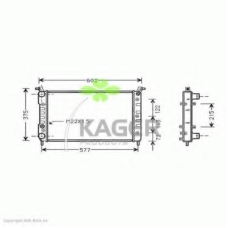 31-0431 KAGER Радиатор, охлаждение двигателя