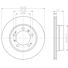 8DD 355 122-081 HELLA Тормозной диск