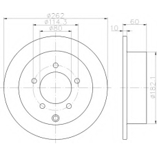 8DD 355 119-181 HELLA Тормозной диск