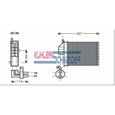 1790131 KUHLER SCHNEIDER Теплообменник, отопление салона