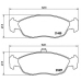 P 61 051 BREMBO Комплект тормозных колодок, дисковый тормоз