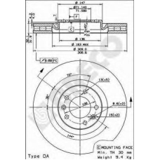 BS 8384 BRECO Тормозной диск