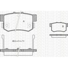 8110 10019 TRIDON Brake pads - rear