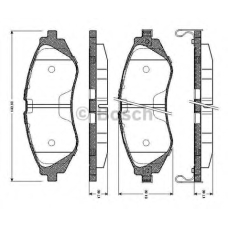 0 986 TB2 317 BOSCH Комплект тормозных колодок, дисковый тормоз
