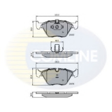 CBP01744 COMLINE Комплект тормозных колодок, дисковый тормоз