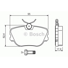 0 986 494 058 BOSCH Комплект тормозных колодок, дисковый тормоз