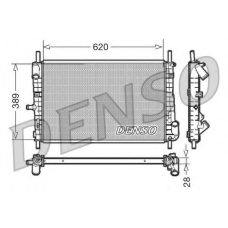DRM10072 DENSO Радиатор, охлаждение двигателя