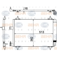 8FC 351 309-331 HELLA Конденсатор, кондиционер