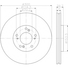 8DD 355 115-561 HELLA Тормозной диск