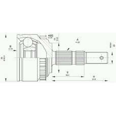 CVJ5526.10 OPEN PARTS Шарнирный комплект, приводной вал