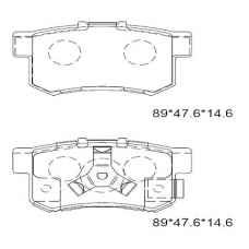 KD1517F ASIMCO Комплект тормозных колодок, дисковый тормоз