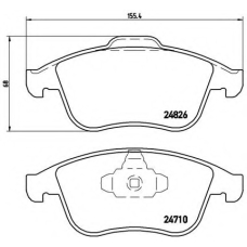 P 68 052 BREMBO Комплект тормозных колодок, дисковый тормоз