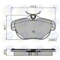 CBP01717 COMLINE Комплект тормозных колодок, дисковый тормоз
