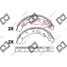 BS1298 DJ PARTS Комплект тормозных колодок