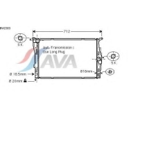 BW2303 AVA Радиатор, охлаждение двигателя