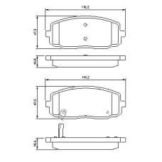 0 986 494 064 BOSCH Комплект тормозных колодок, дисковый тормоз