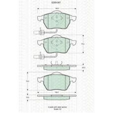 8110 29016 TRIDON Brake pads - front