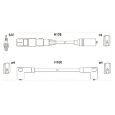 134766 HITACHI Комплект проводов зажигания