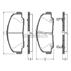 0 986 TB2 545 BOSCH Комплект тормозных колодок, дисковый тормоз