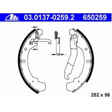 03.0137-0259.2 ATE Комплект тормозных колодок
