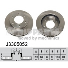 J3305052 NIPPARTS Тормозной диск