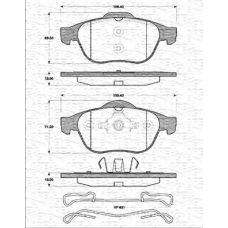 363702161232 MAGNETI MARELLI Комплект тормозных колодок, дисковый тормоз