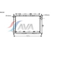 DN2260 AVA Радиатор, охлаждение двигателя