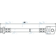 HOS3217 APEC Тормозной шланг