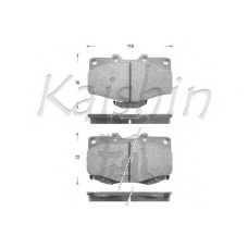 D2117 KAISHIN Комплект тормозных колодок, дисковый тормоз
