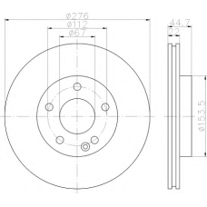 8DD 355 111-051 HELLA Тормозной диск