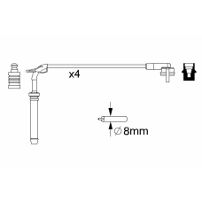 0 986 357 245 BOSCH Комплект проводов зажигания