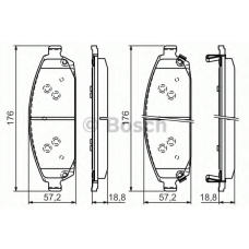 0 986 494 370 BOSCH Комплект тормозных колодок, дисковый тормоз