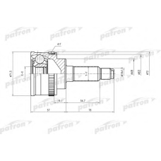 PCV3987 PATRON Шарнирный комплект, приводной вал