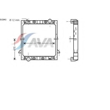 IV2040 AVA Радиатор, охлаждение двигателя