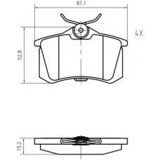 K601103 Vema Комплект тормозных колодок, дисковый тормоз