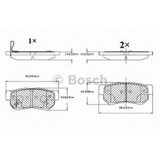 F 03B 150 070 BOSCH Комплект тормозных колодок, дисковый тормоз