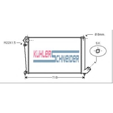 0702401 KUHLER SCHNEIDER Радиатор, охлаждение двигател