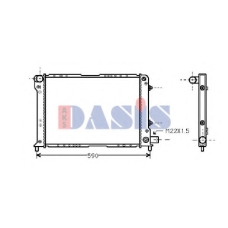300250N AKS DASIS Радиатор, охлаждение двигателя