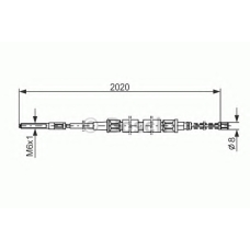1 987 477 322 BOSCH Трос, стояночная тормозная система